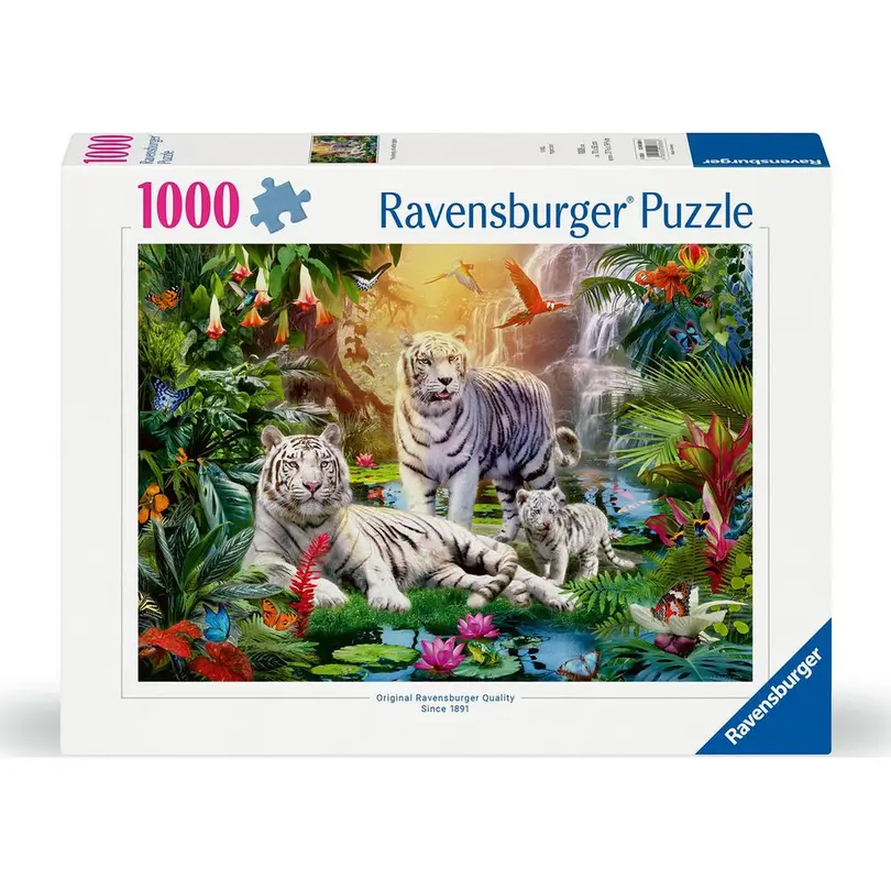 Puzzle Familie der Weissen Tiger