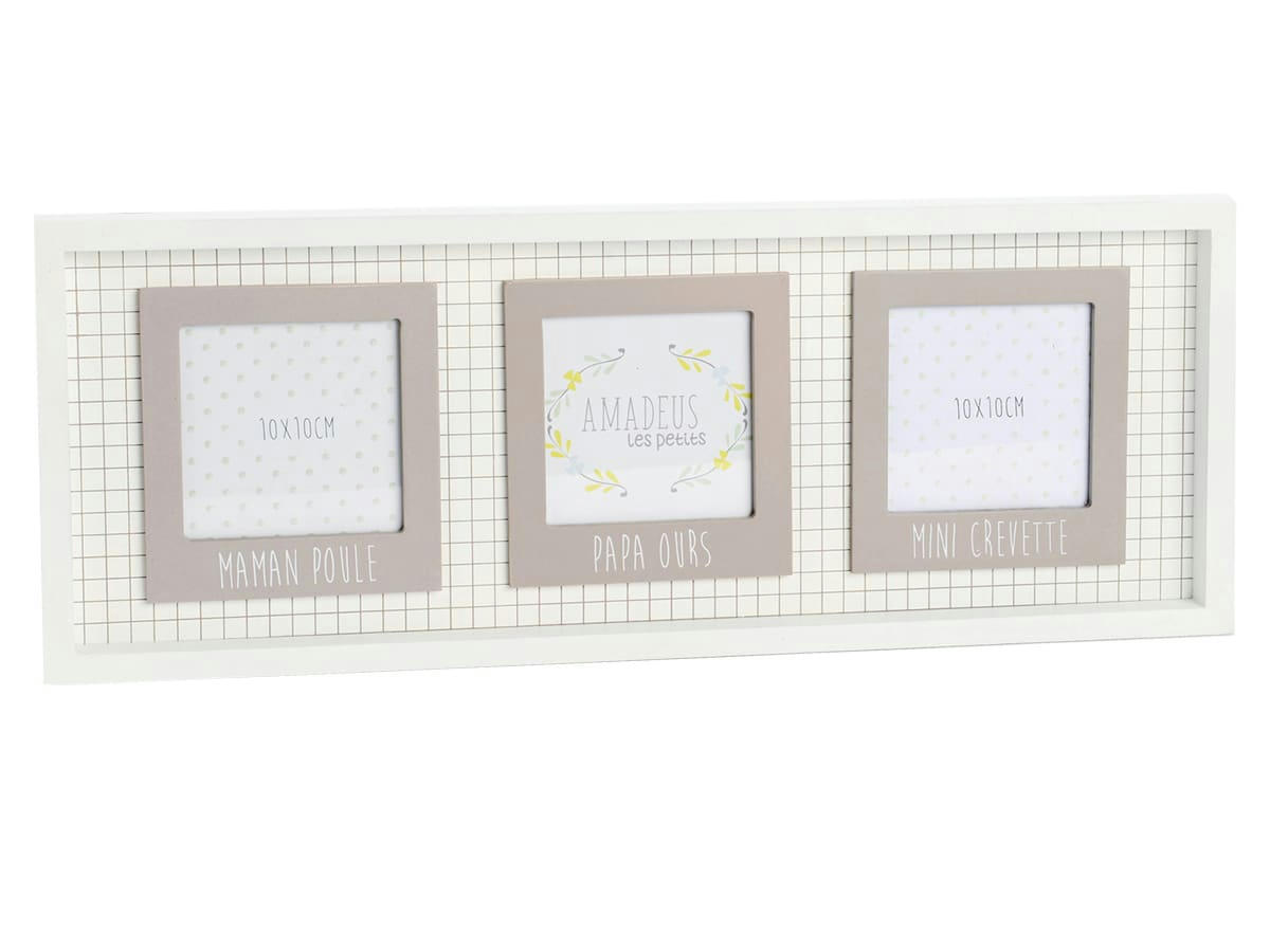 - Cadre enfant effet bois gris