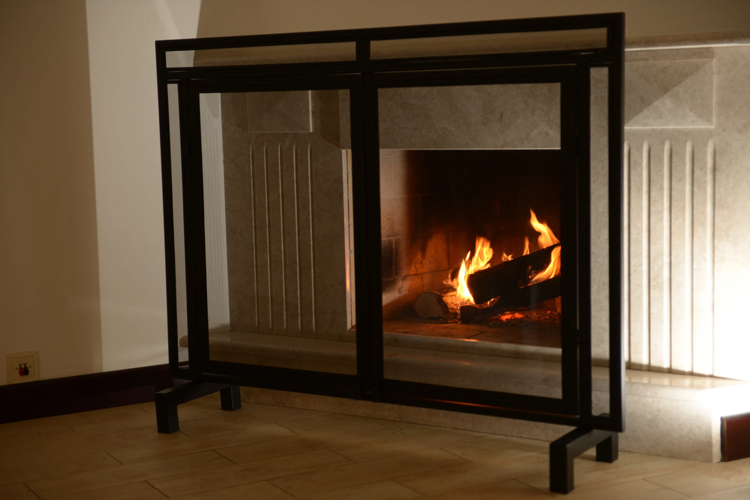 ANY SIZE & PATTERN Decorative Custom metal Fireplace screen | Personalised Fireplace accessoires