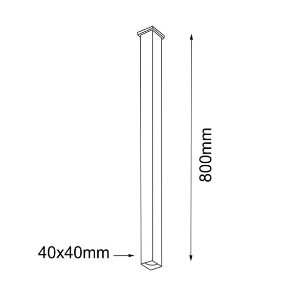 Lampa wisząca czarna DOHA 1xGU10x4W wym: 80x4x4 cm Shilo
