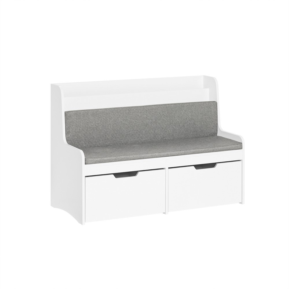 SoBuy Pojemnik na zabawki Biały 100x45x70cm Funkcjonalny KMB66-W