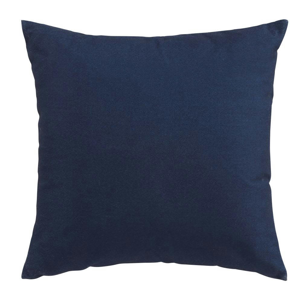 BENDOR - Coussin écru et bleu 45x45