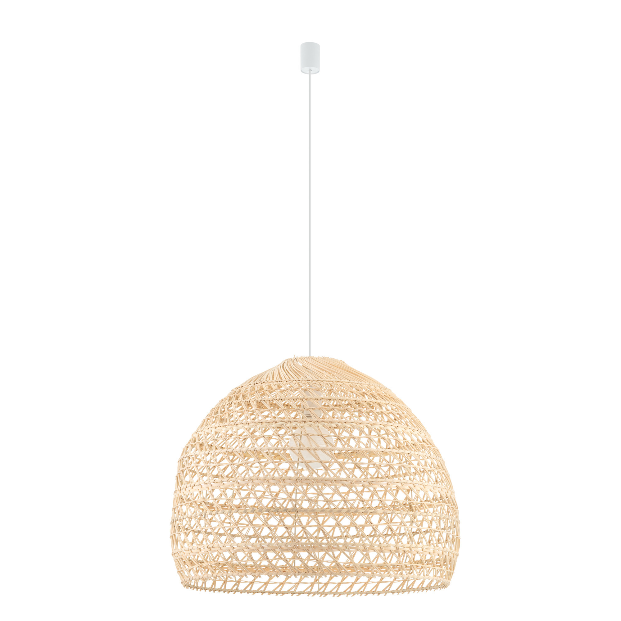 Lampa wisząca naturalne drewno-biała BOHO L 1xE27x25W Nowodvorski