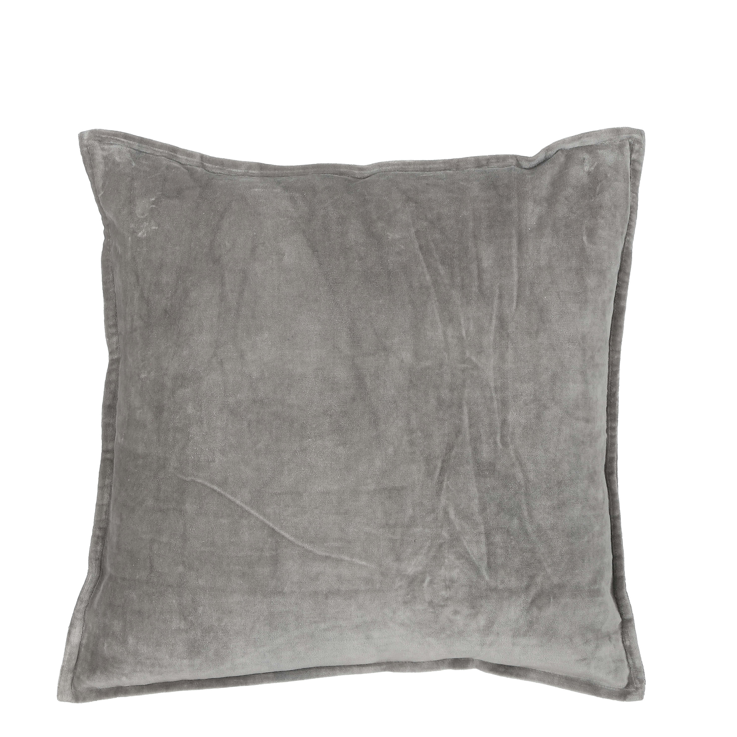 CHARME - Coussin en velours vert clair 50x50