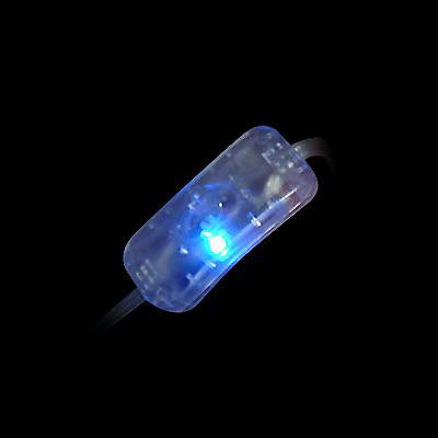 Interrupteur Diall à fil souple lumineux transparent