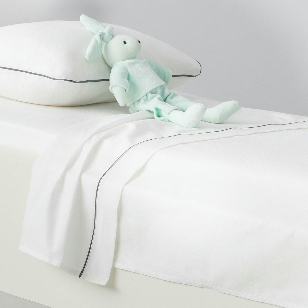 Drap Plat bébé, uni, en coton