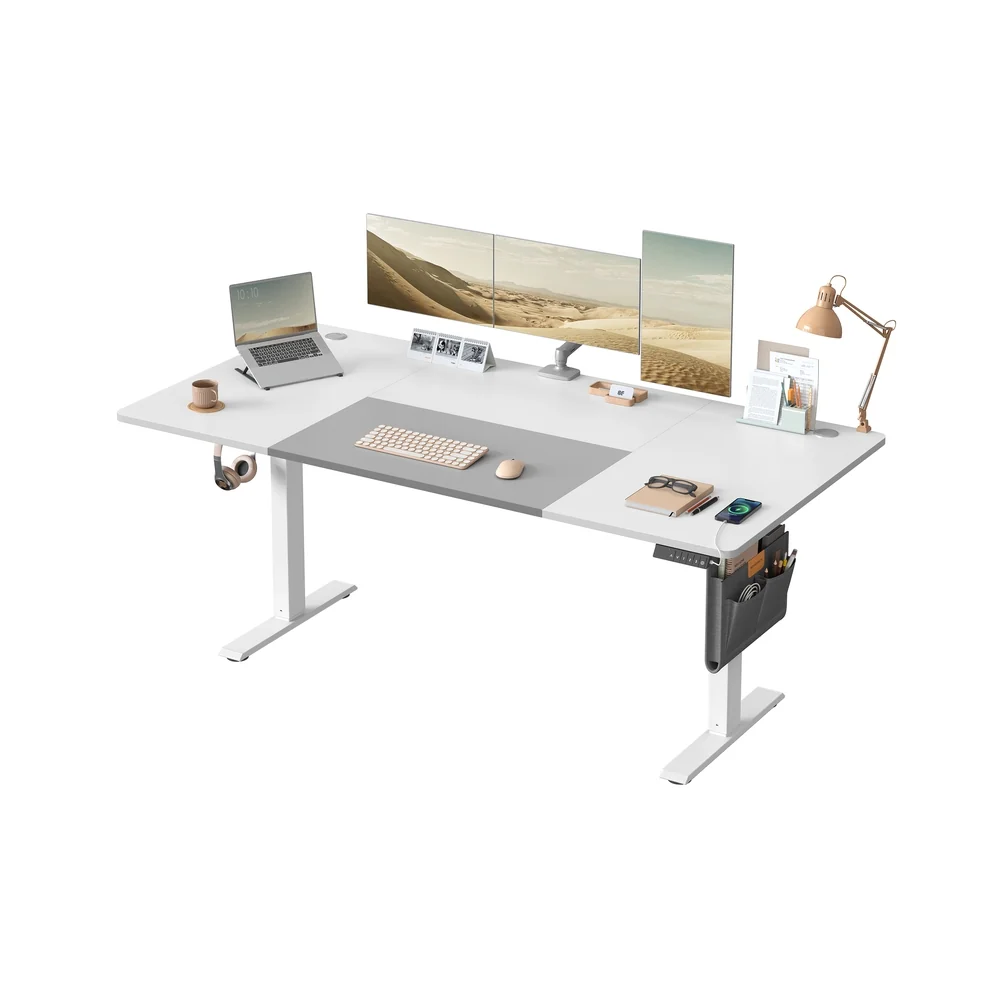Bureau électrique assis-debout réglable en Port USB-C