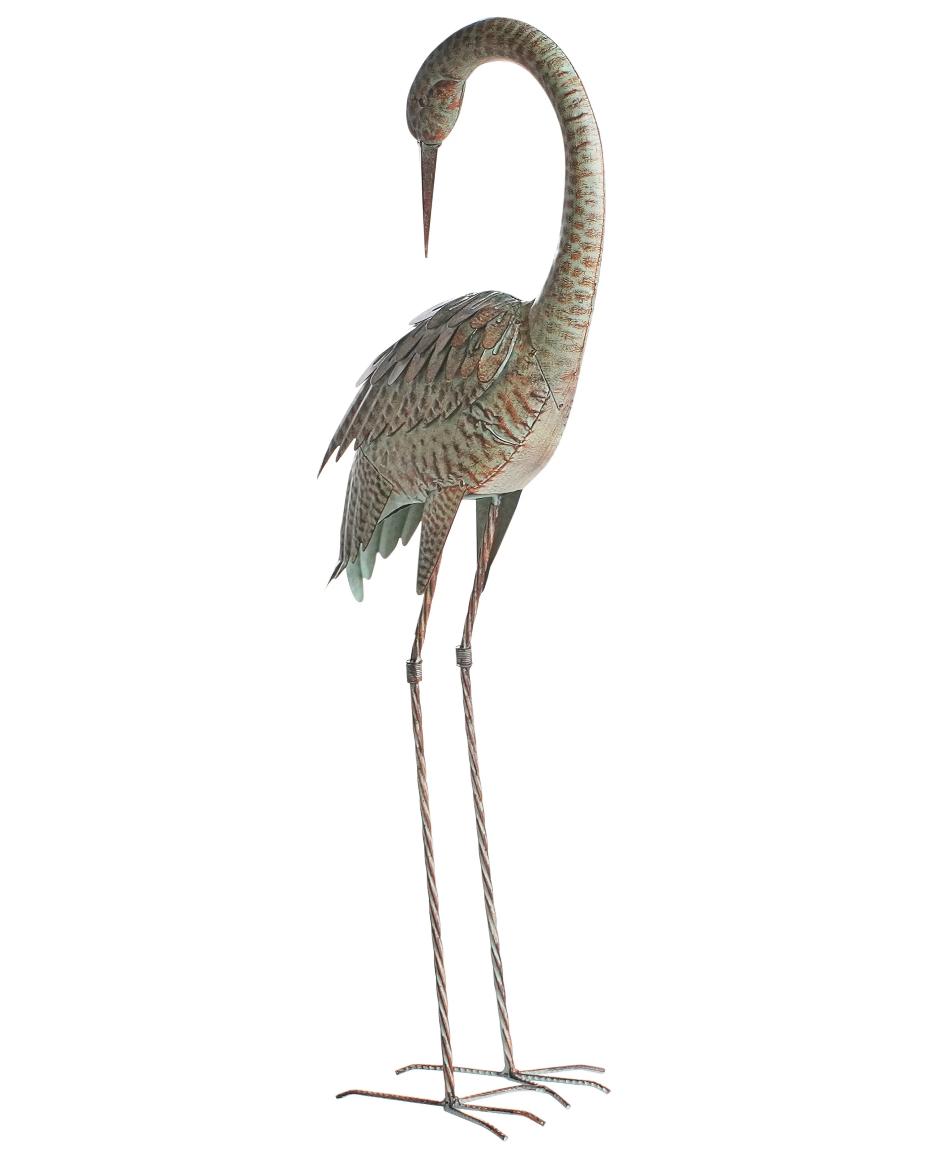 Garden Statue BEYLA Crane Brown