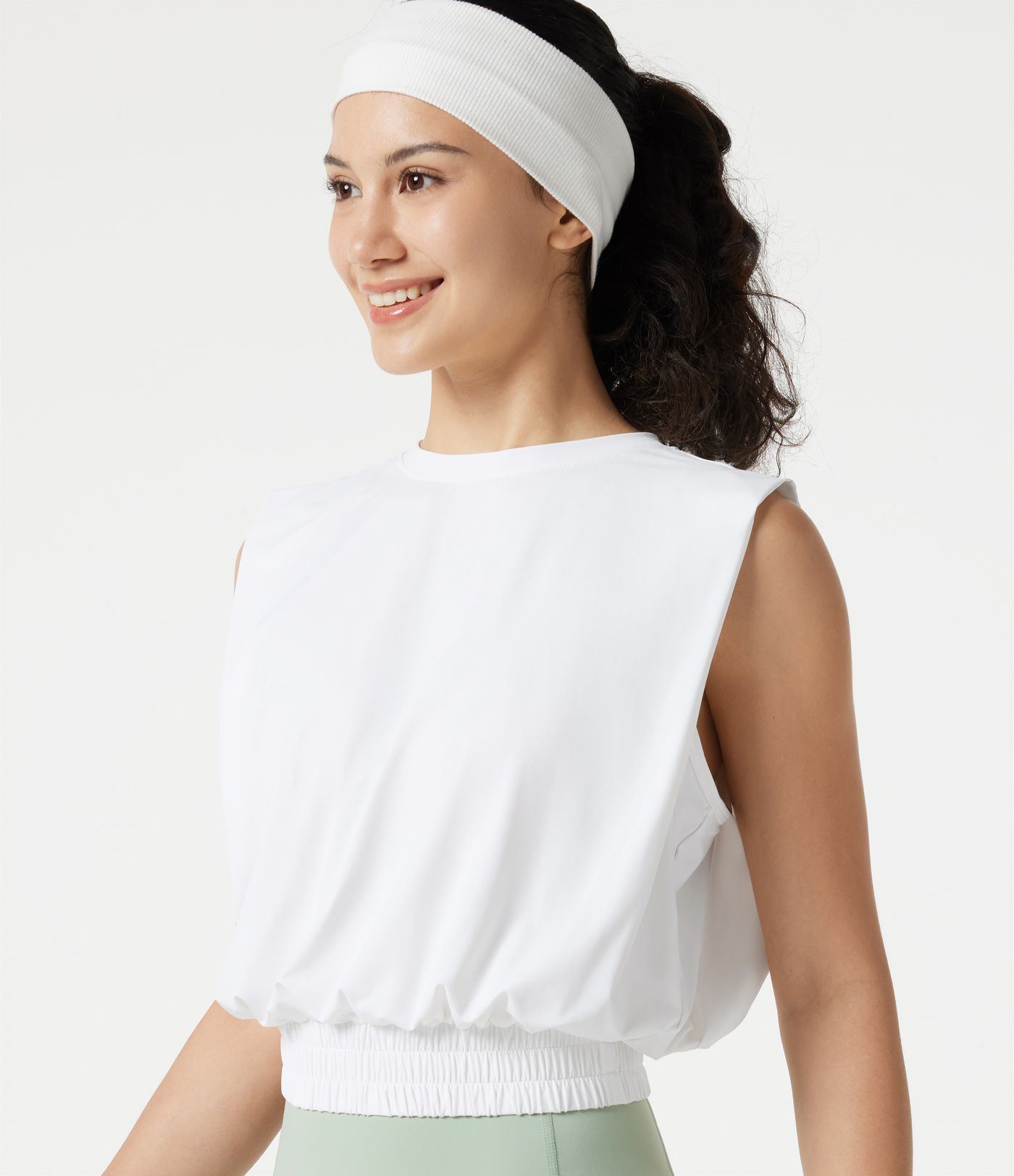 Débardeur de yoga col rond effet frais InstantCool, protection solaire UPF50