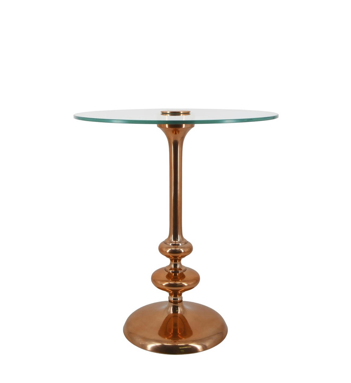 - Table d'appoint en aluminium et verre Ø50