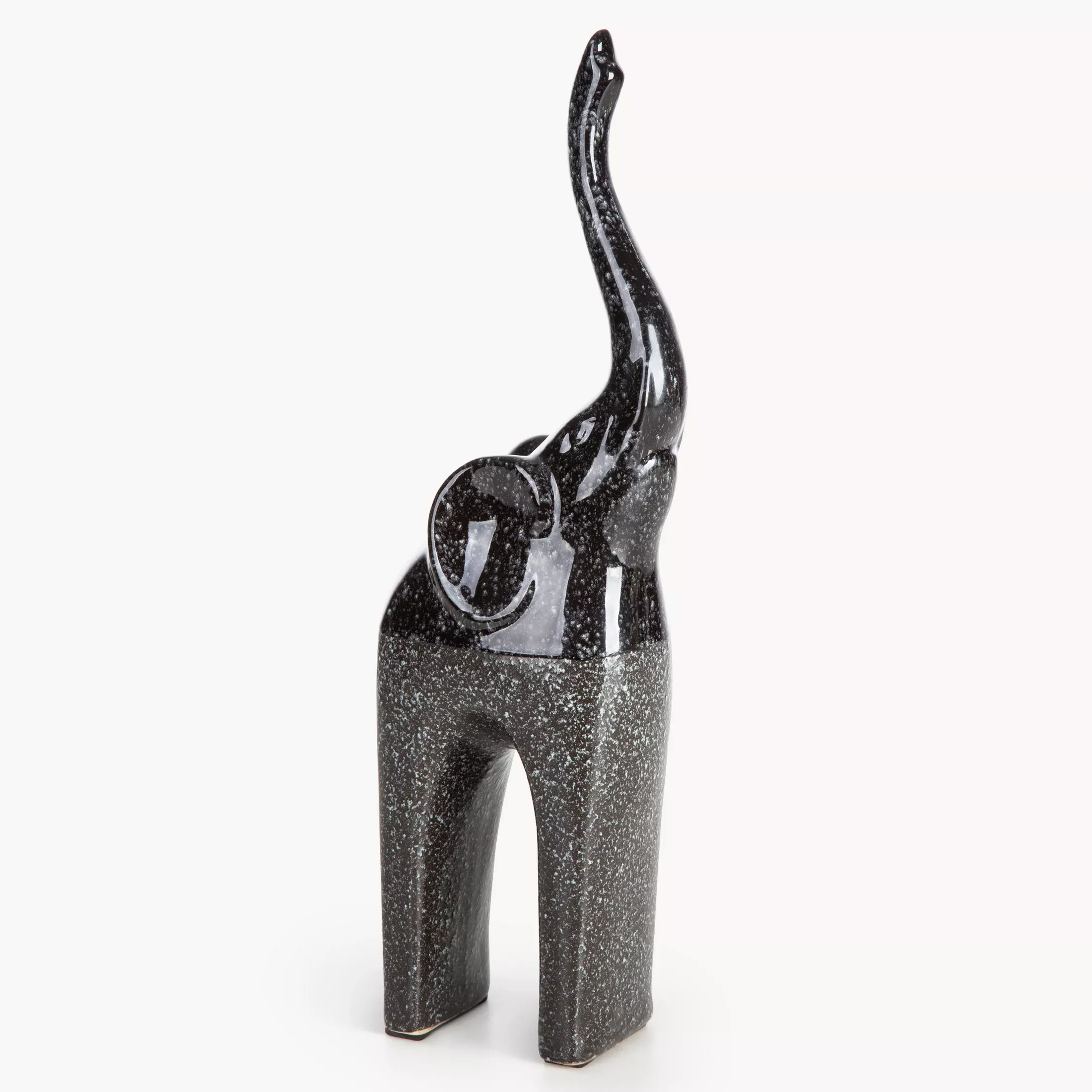 Figurka z glinki ceramicznej stalowa 12x7x35 cmMANDI