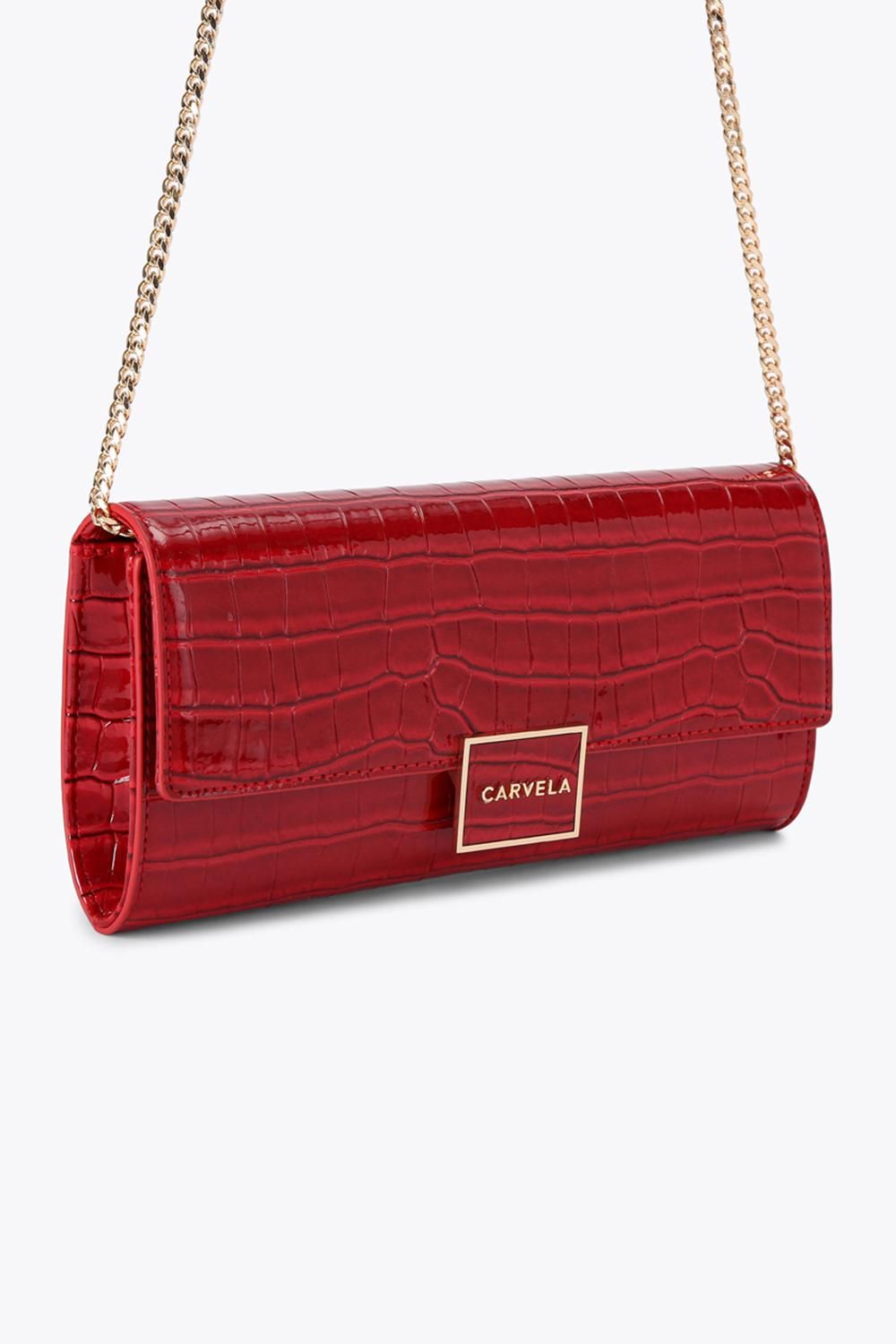 Carvela Jessica Clutch' Croc Print Bag