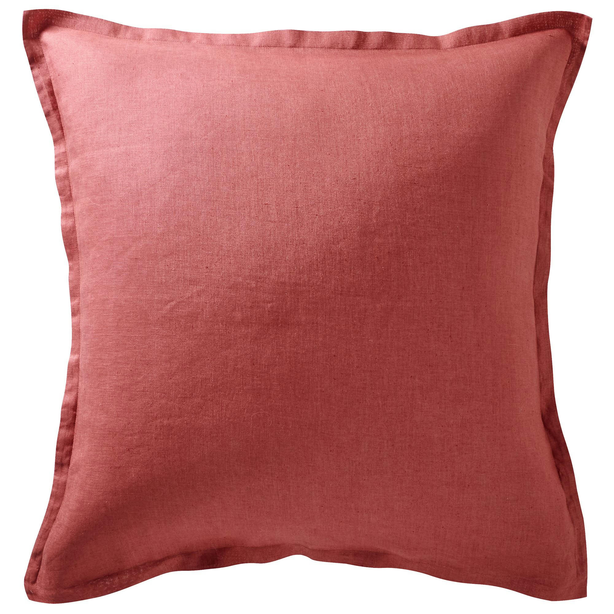 GAMME UNIE LIN PRÉLAVÉ - Taie volant 50x70 orange sienne en lin