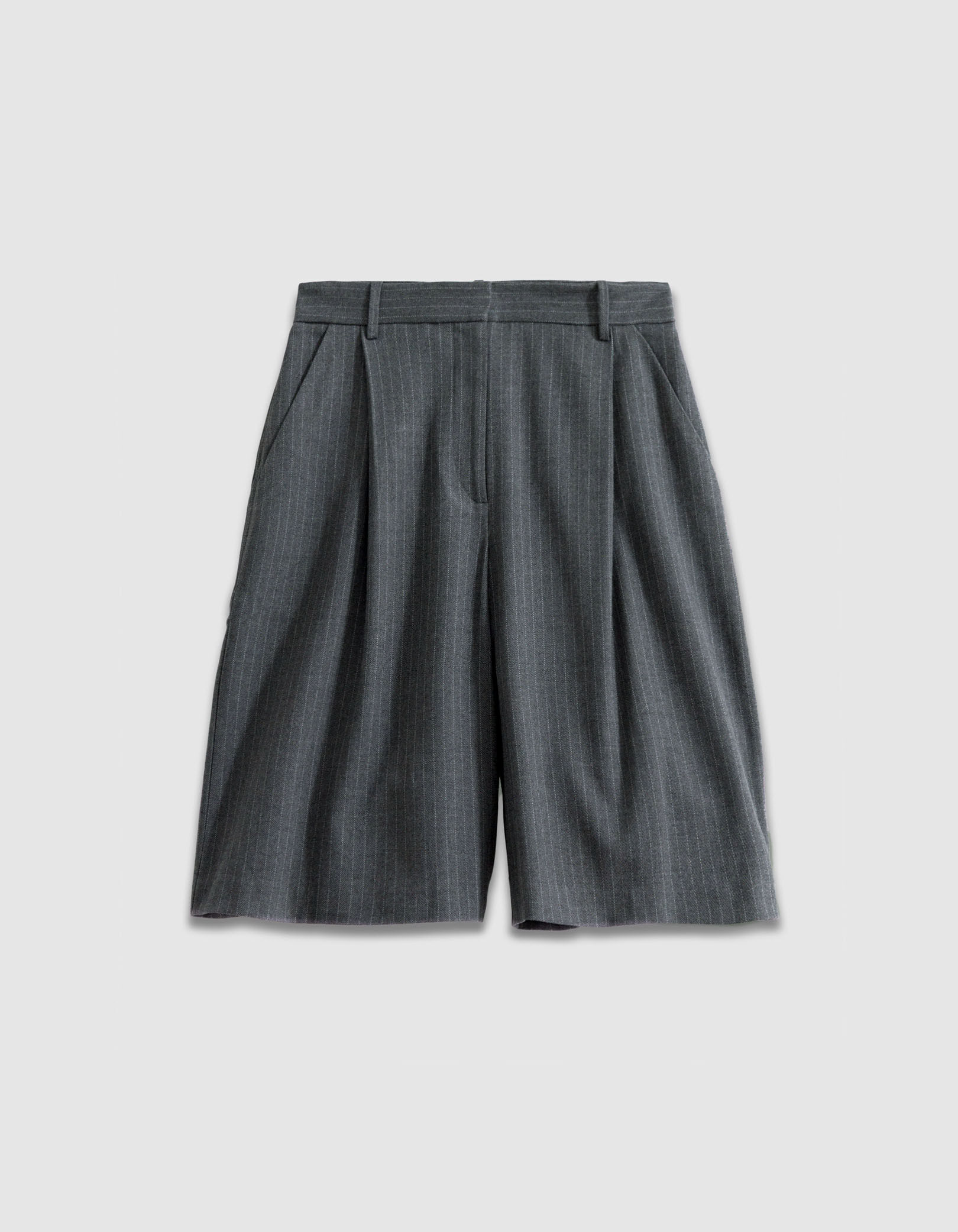 Bermuda de costume gris rayures tennis Femme