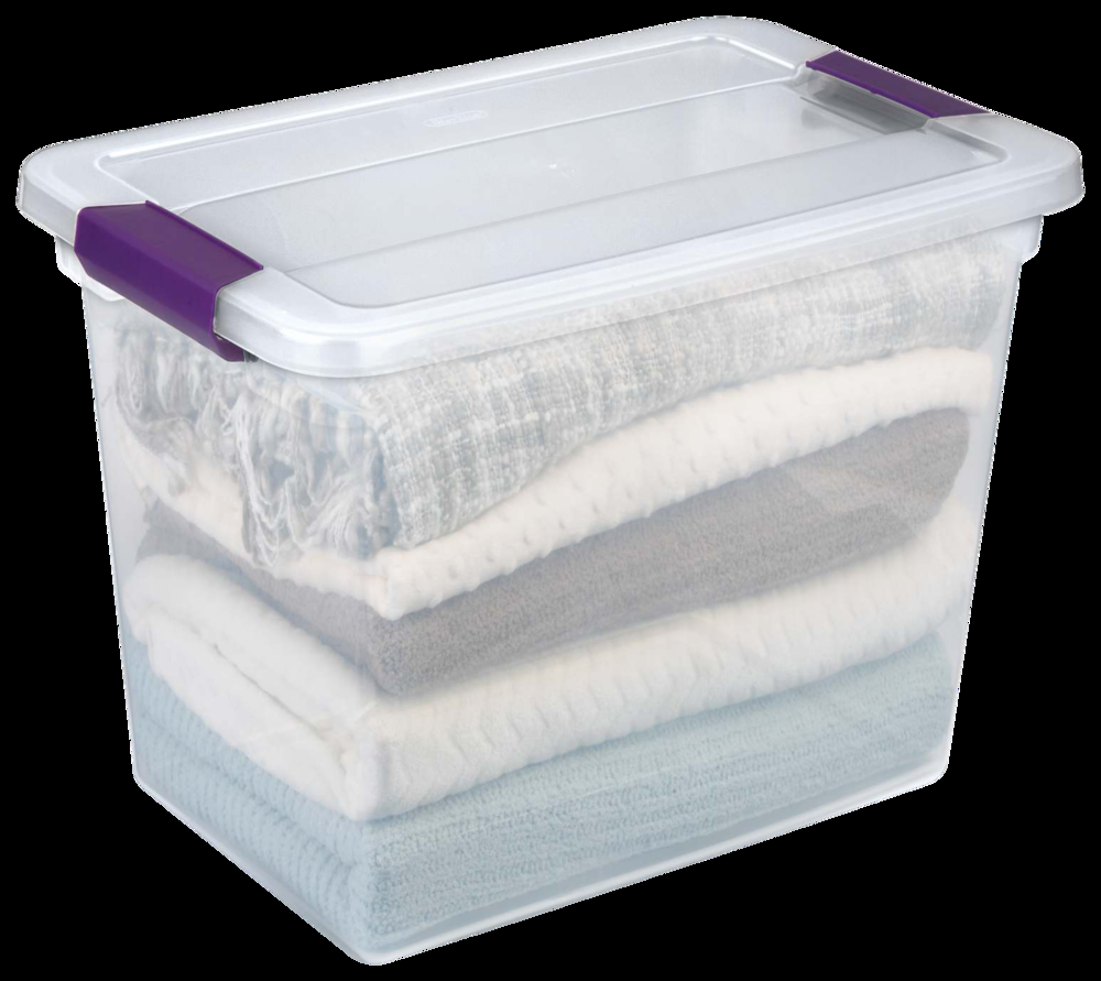 Sterilite ClearView Storage Box with Latched Lid, 26-L