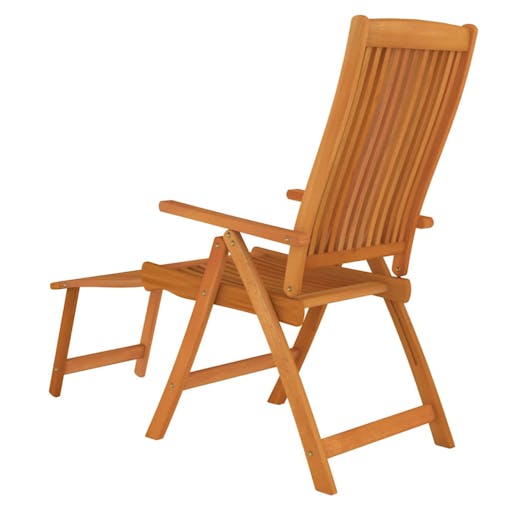 NNEVL Folding Garden Chairs with Footrests 2 pcs Solid Wood Eucalyptus