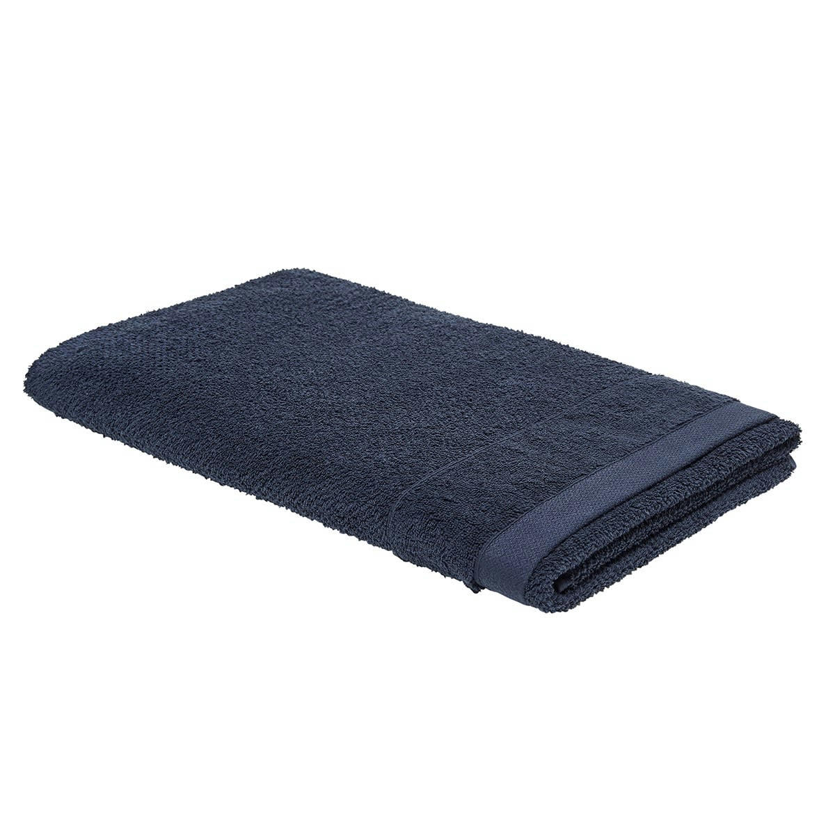BIO ORGANIC - Maxi drap de bain uni en Coton Bleu marine 90x150 cm
