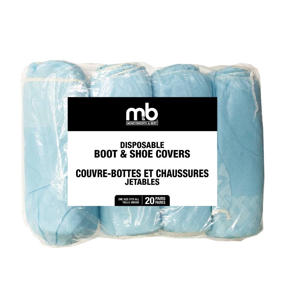 Moneysworth & Best Disposable Boot & Shoe Covers, 20-pk