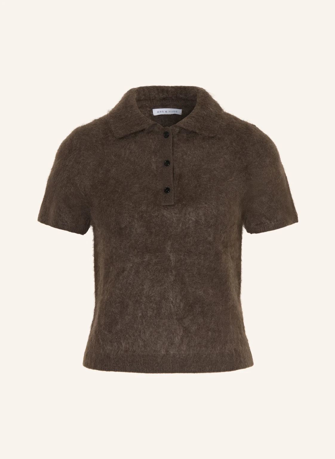 MRS & HUGS Strick-Poloshirt aus Cashmere