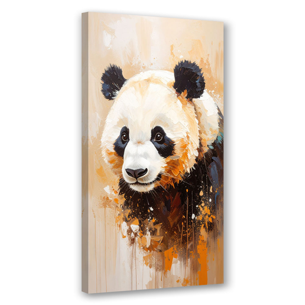 Feeby Obraz nowoczesny do salonu biura, Panda Zwierzę jak Malowany 40x80