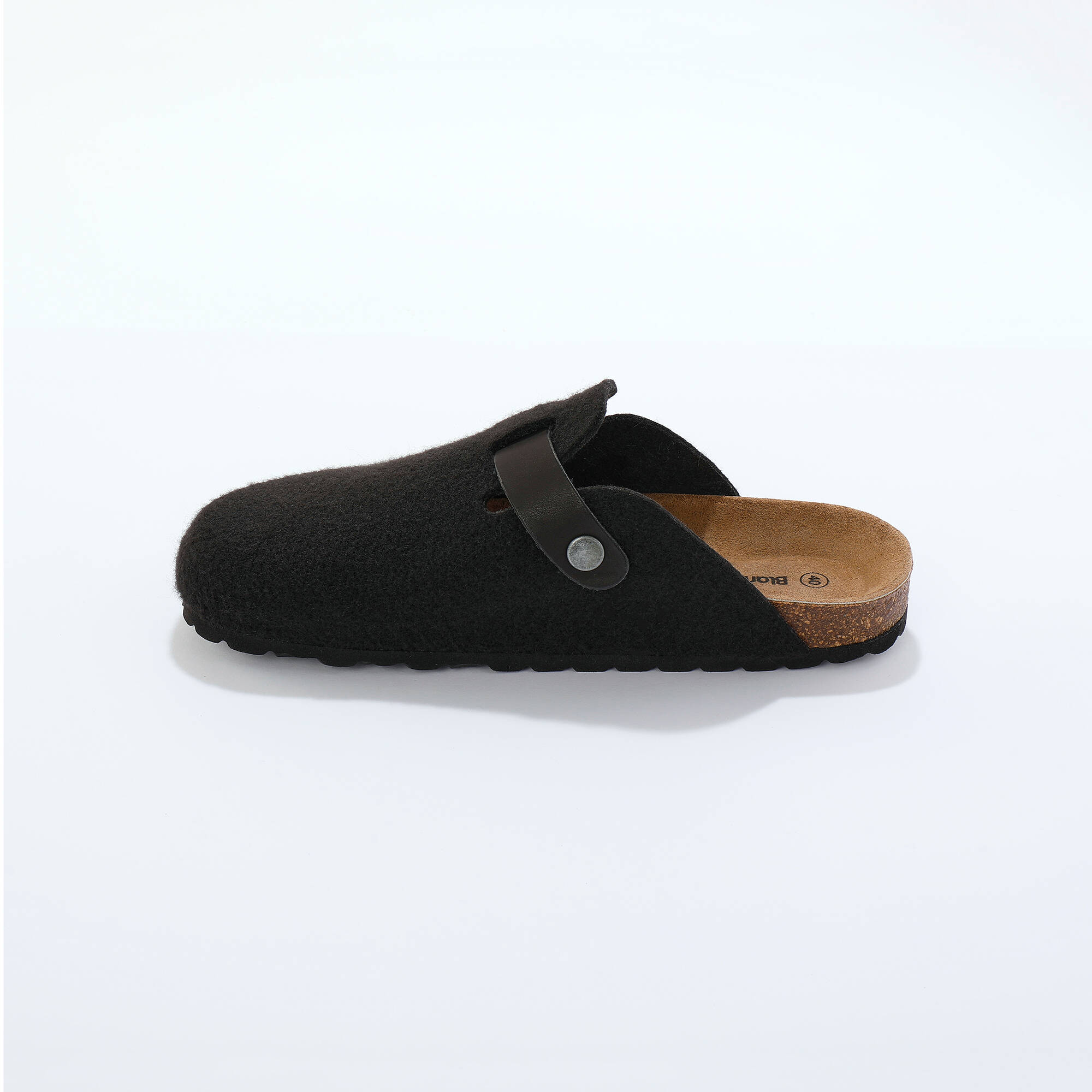 Mules sabot feutrine à boucle