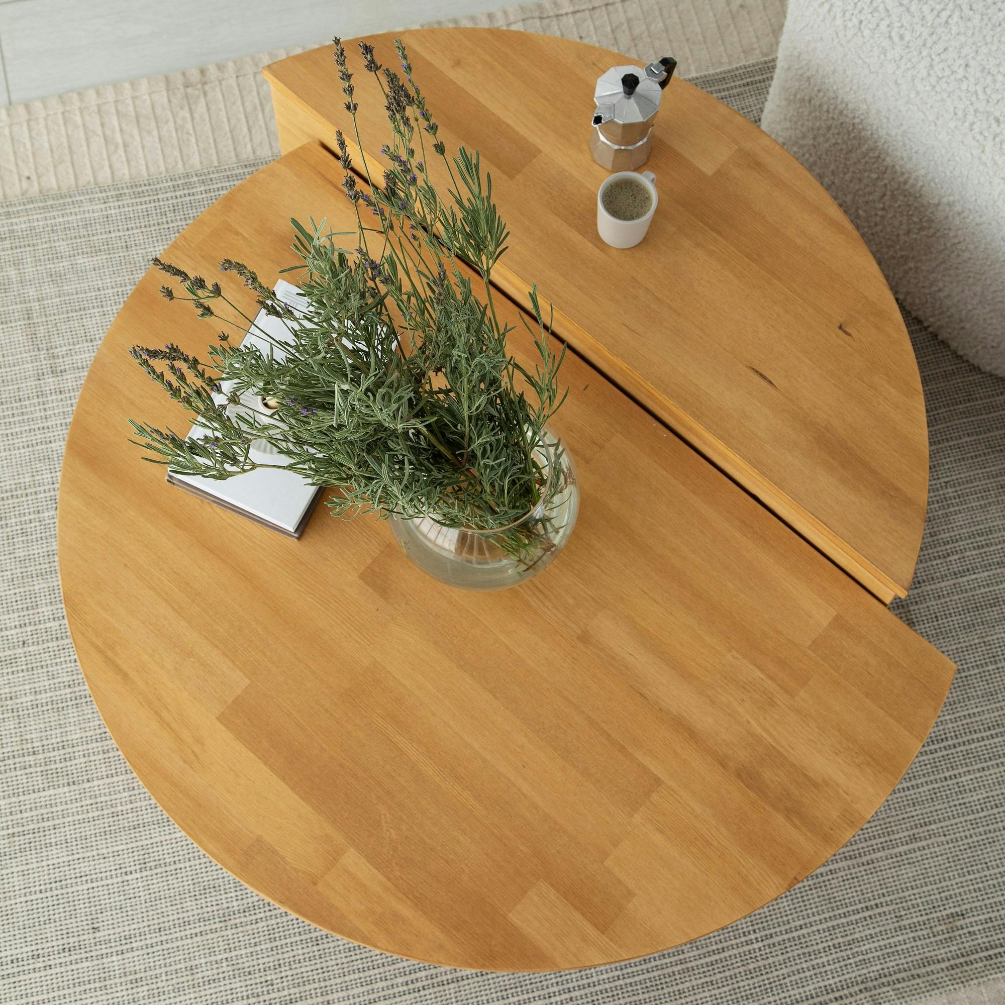 Table basse design en bois clair - 2 modules SITIA