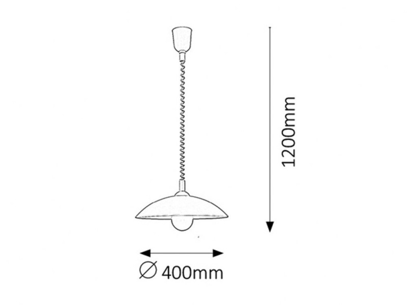 Lampa wisząca biała Round 1xE27x60W wym: 120x40x40 cm Rabalux