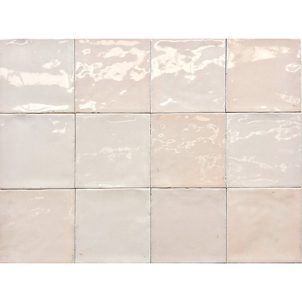 Carrelage mur intérieur/exterieur. Grès cérame Zellige Ivoire12x12 cm x ép 8,3 mm