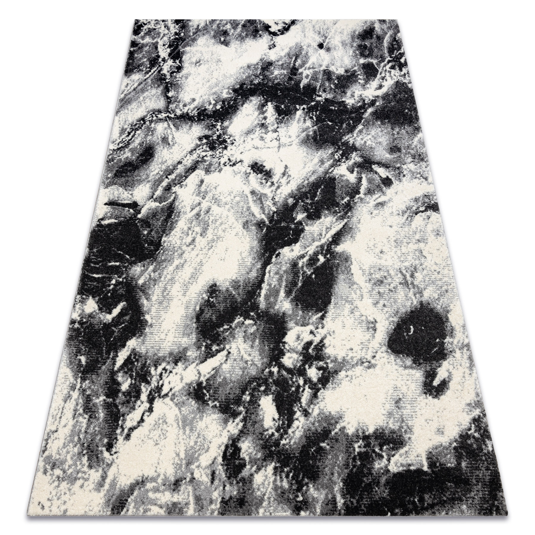 Dywan KAKE 25817657 Marmur nowoczesny czarny / biały 120x170 cm
