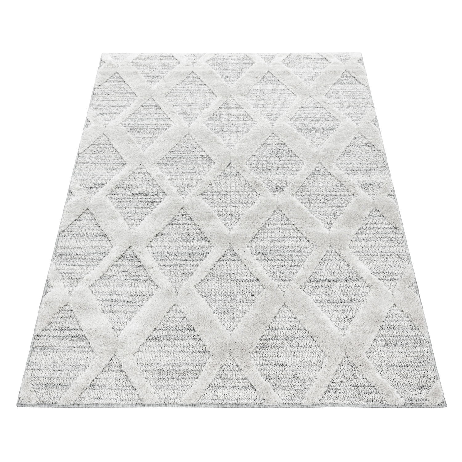 Dywan nowoczesny 3D La Casa romby kremowy 60 cm x 110 cm