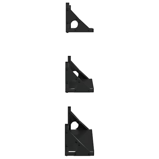 NNEVL 3 Piece Wall Shelf Set Black Engineered Wood