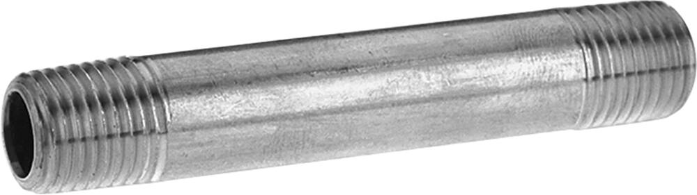 Aqua-Dynamic Galvanized Grey Steel Pipe Nipple, Male Pipe Thread, 1-1/2 x 3-in