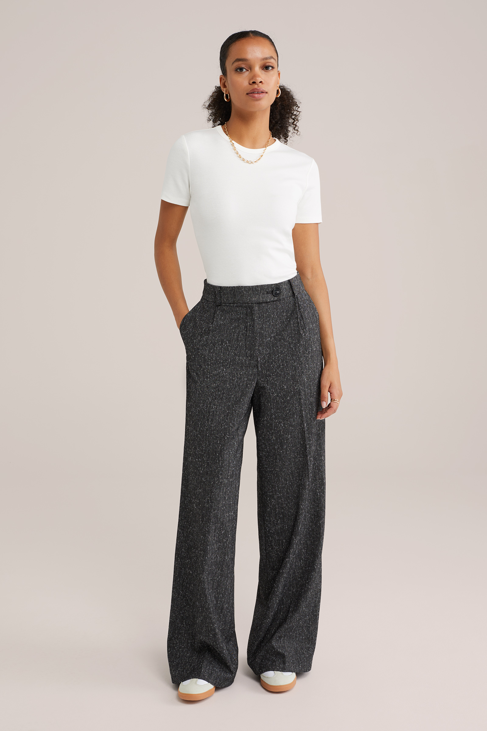 Dames T-shirt van ribstof