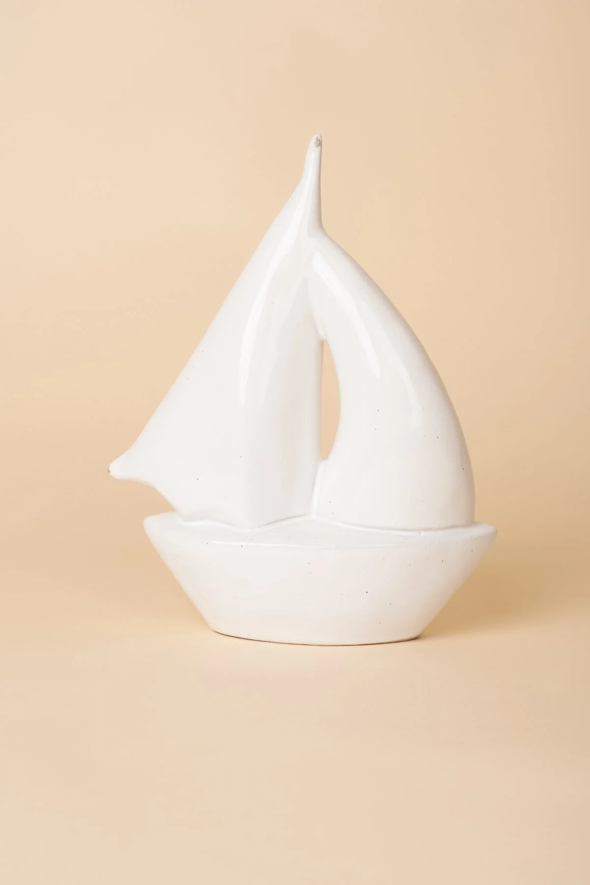 Large Stoneware Sail Boat Ornament