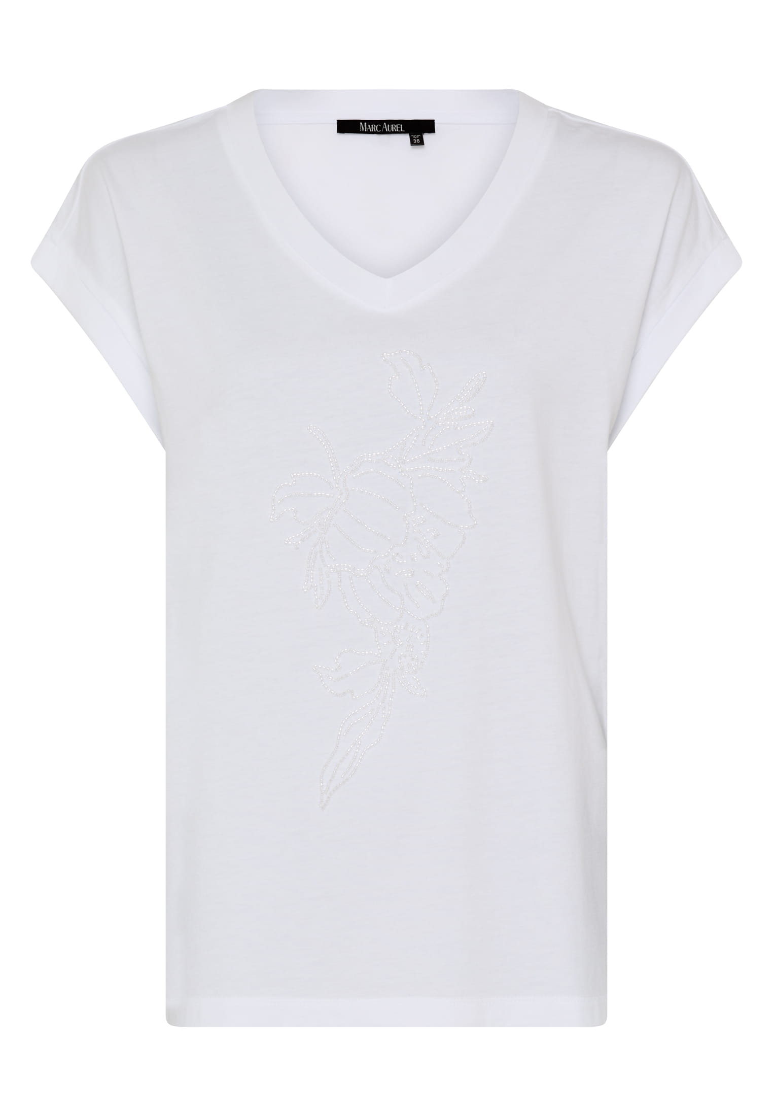 Shirt mit Perlen Applikation