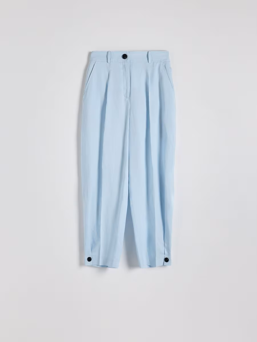 Lyocell Rich Trousers With Linen Blend