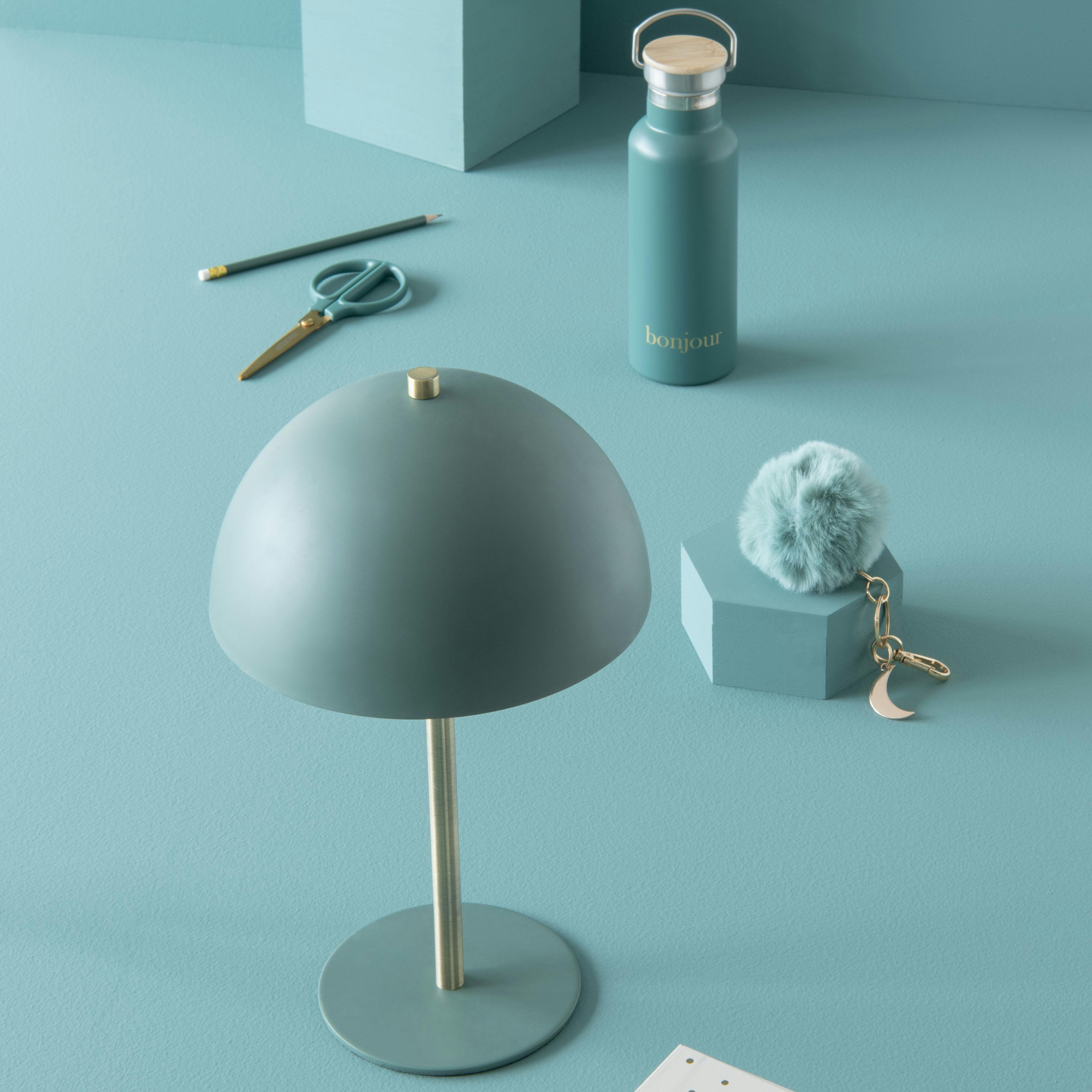 POMPON - Porte-clés pompon imitation fourrure verte et breloques dorées