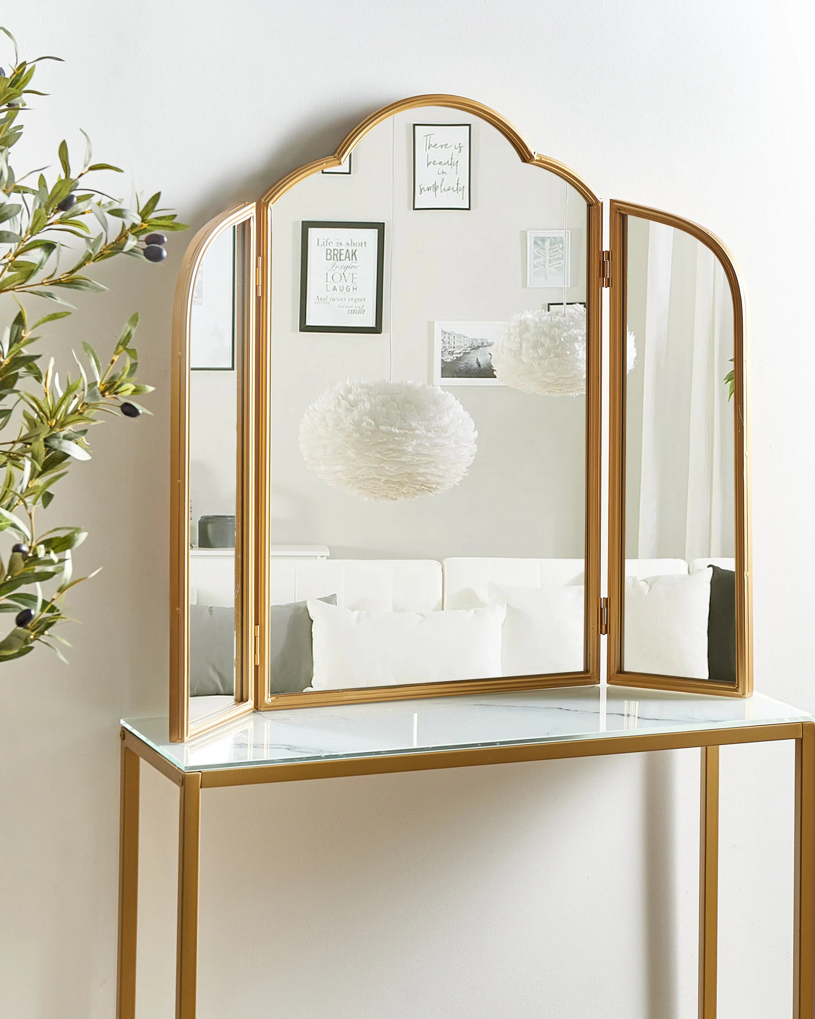 Dressing Table Mirror SAVILLY Gold