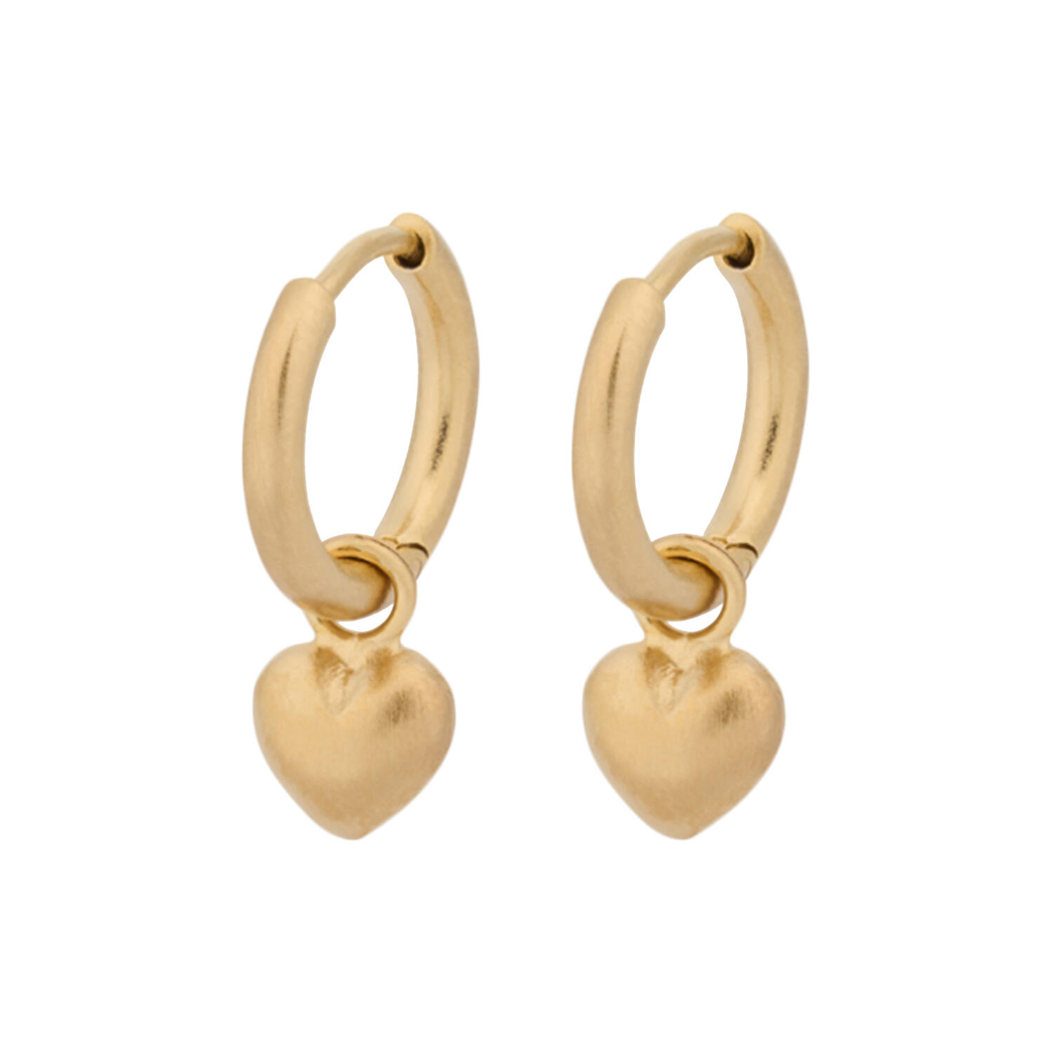 Heart øreringe, guld