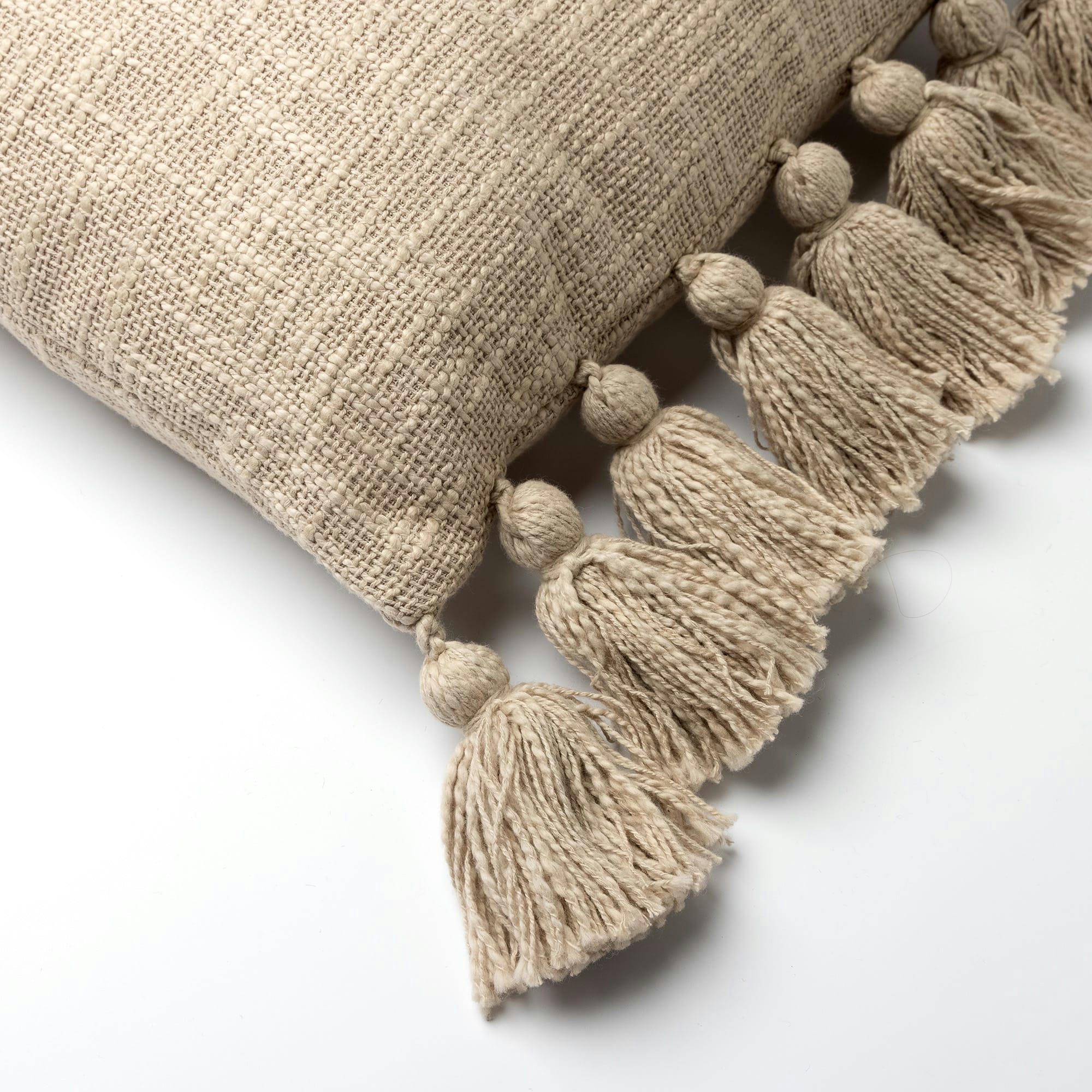 RUBY - Housse de coussin beige en coton-45x45 cm uni