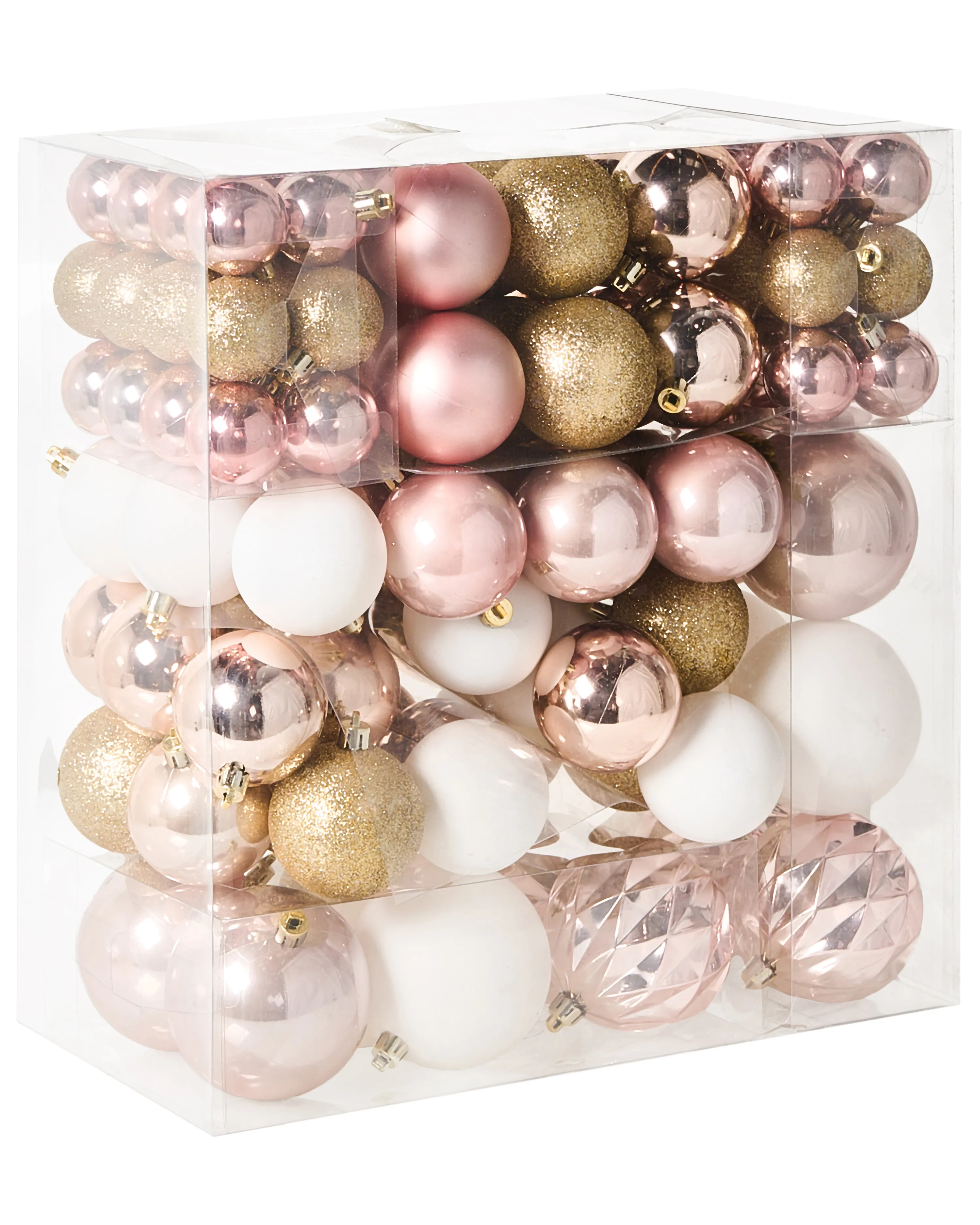 Set of 114 Baubles GJENDE Pink