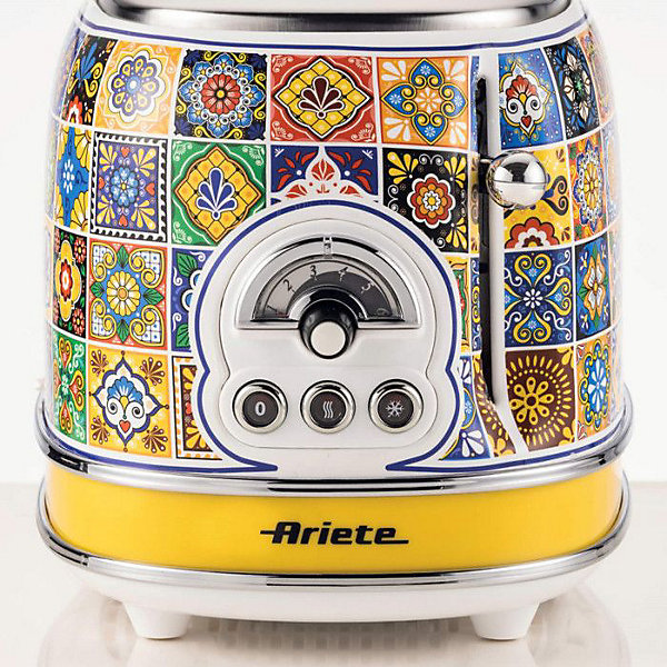 ARIETE Grille-pain Vintage Positano 2 fentes 810W Design Rétro