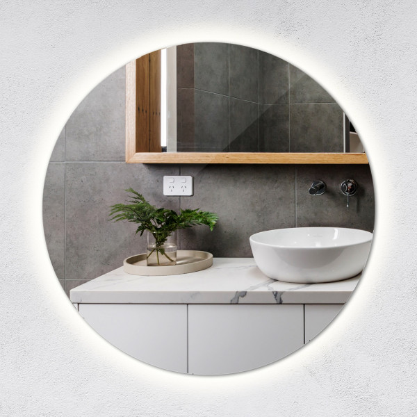 Łazienkowe Lustro LEDfi 40 cm - światło neutralne Glamour
