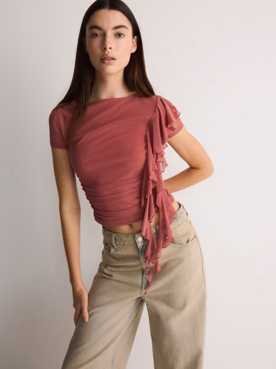 T-Shirt With Decorative Trimming