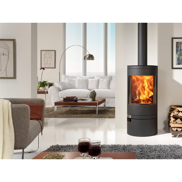 Kaminofen »Akita«, schwarzmetallic, Stahl, 7,4 kW