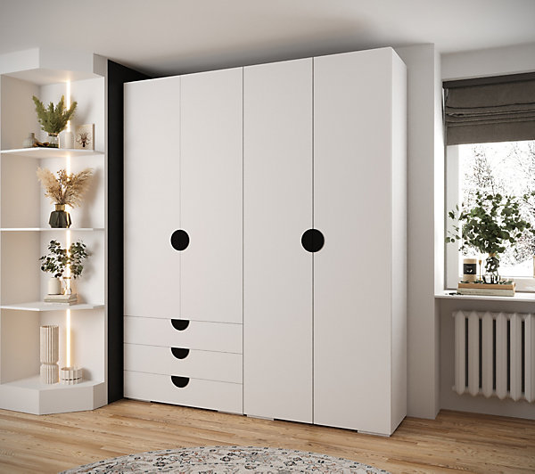 Garde-robe Inova 4 porte battante 236,7/200/47 4 Portes (blanc)