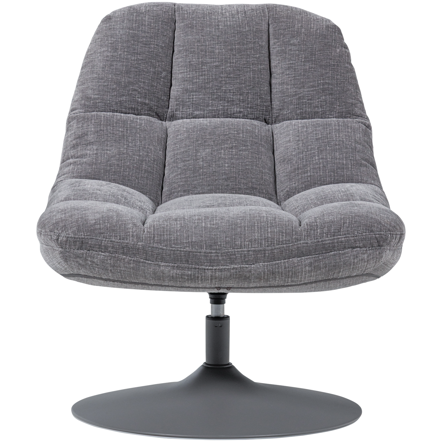 WOOOD draaifauteuil Elvi - Chenille Structuur - Lichtgrijs - 81x73x84