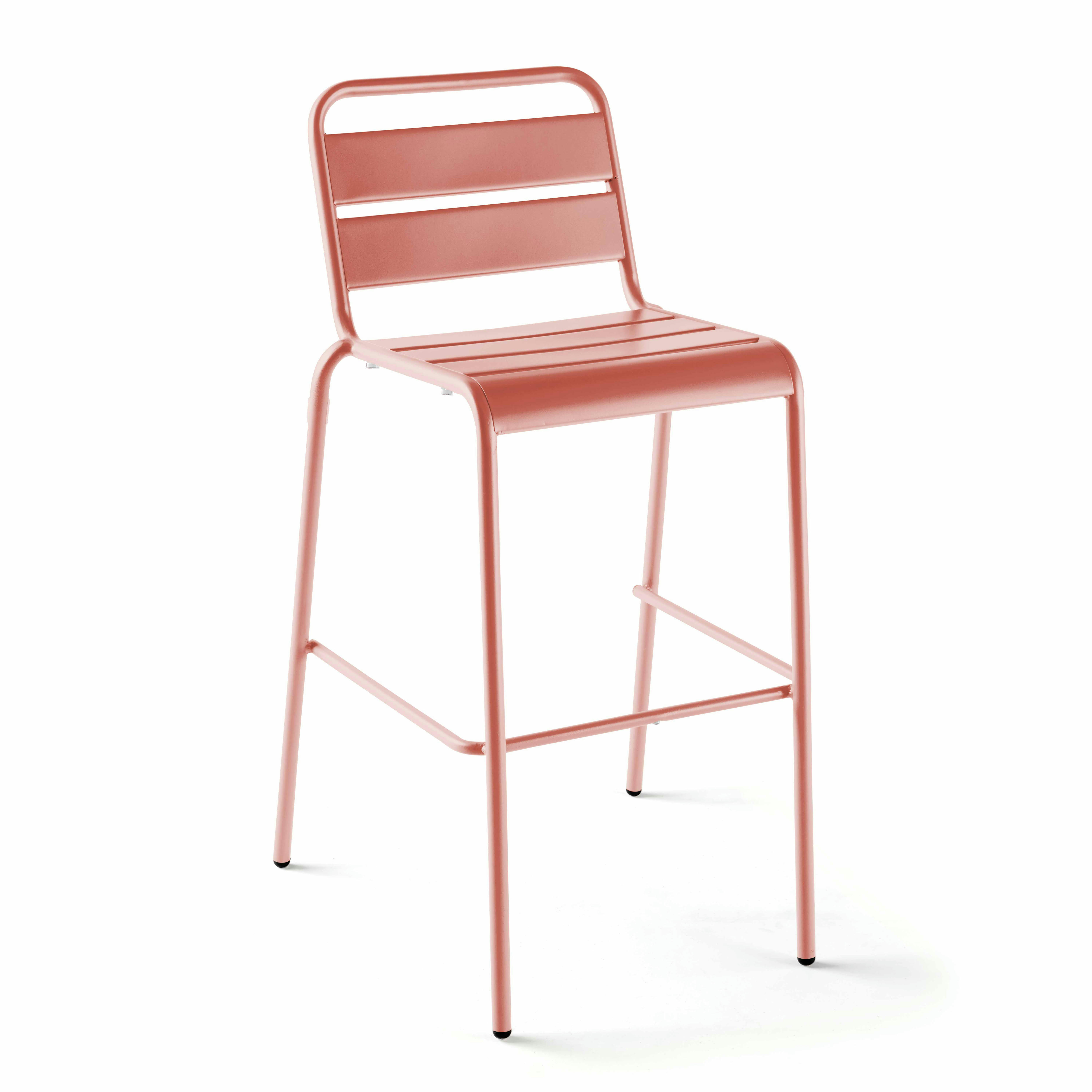 PALAVAS - Chaise haute en métal argile