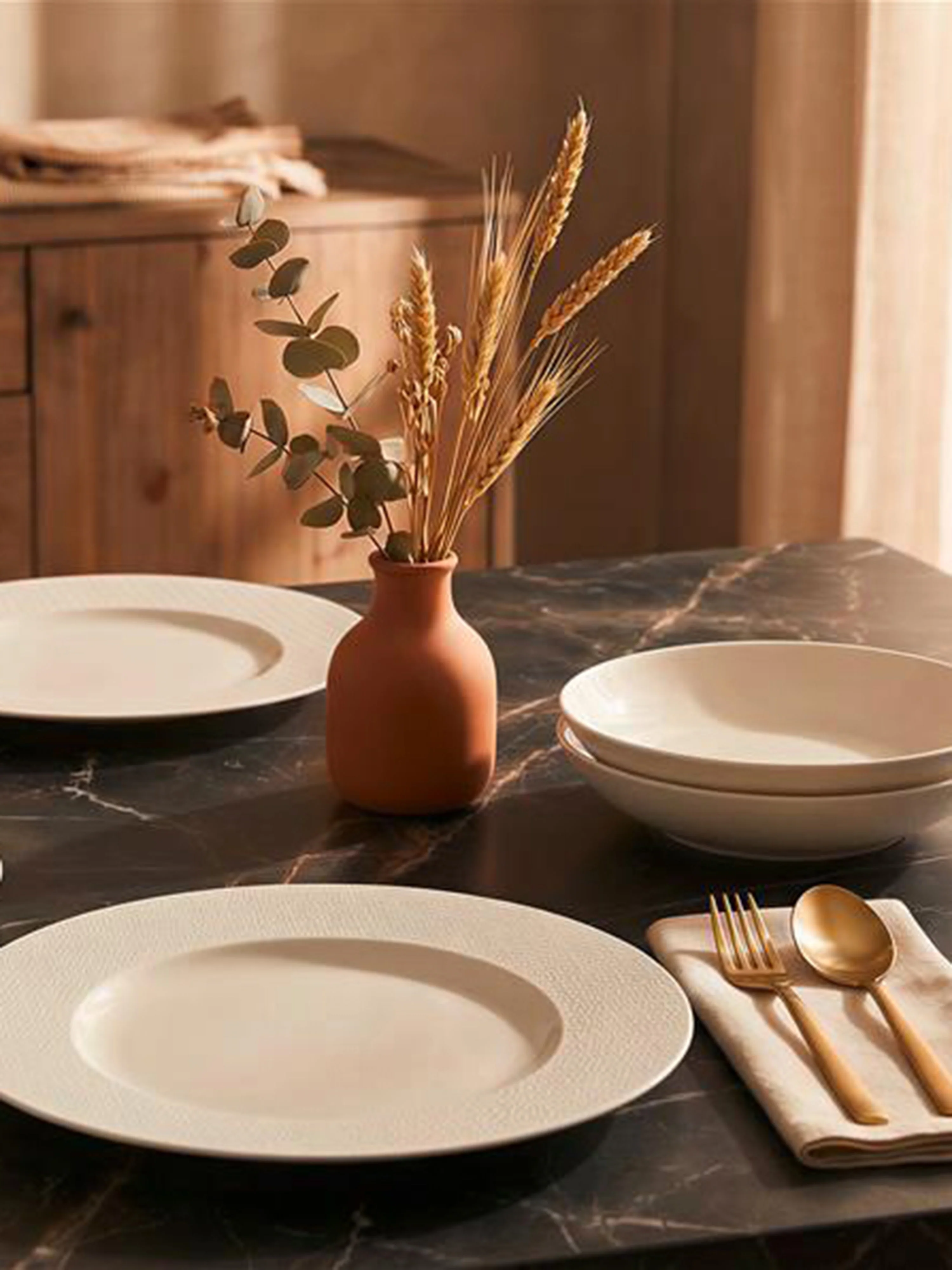 Porzellan-Geschirr-Set Kumi, 2 Personen, 6er-Set