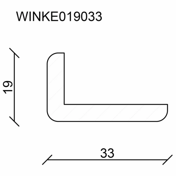 Winkelleiste, Fichte- & Kieferholz natur, LxHxT: 100 x 3,3 x 1,9 cm